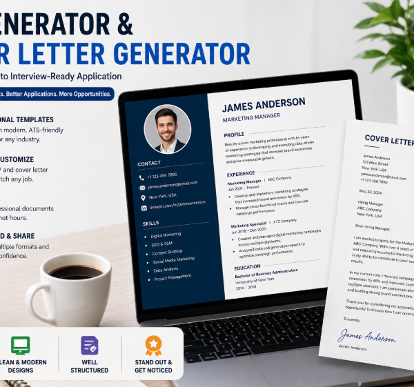 From Blank Page to Interview-Ready: How a CV Generator and Cover Letter Generator Help Job Seekers Apply Smarter